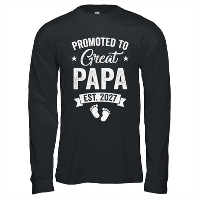 Promoted To Great Papa Est 2027 Pregnancy Announcement Shirt & Hoodie | siriusteestore