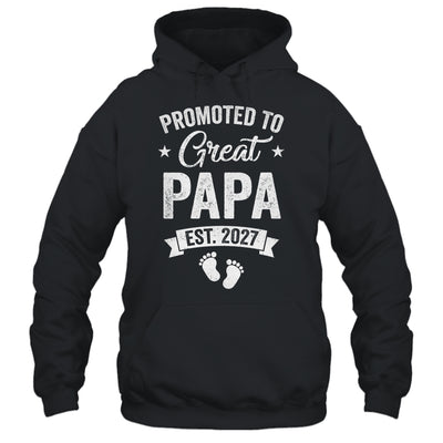 Promoted To Great Papa Est 2027 Pregnancy Announcement Shirt & Hoodie | siriusteestore