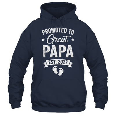 Promoted To Great Papa Est 2027 Pregnancy Announcement Shirt & Hoodie | siriusteestore