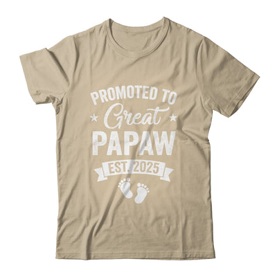 Promoted To Great Papaw Est 2025 Pregnancy Announcement Shirt & Hoodie | siriusteestore