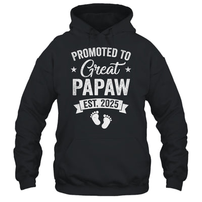 Promoted To Great Papaw Est 2025 Pregnancy Announcement Shirt & Hoodie | siriusteestore