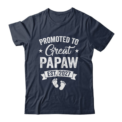 Promoted To Great Papaw Est 2027 Pregnancy Announcement Shirt & Hoodie | siriusteestore