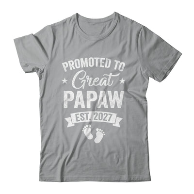 Promoted To Great Papaw Est 2027 Pregnancy Announcement Shirt & Hoodie | siriusteestore