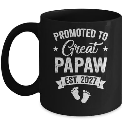 Promoted To Great Papaw Est 2027 Pregnancy Announcement Mug | siriusteestore