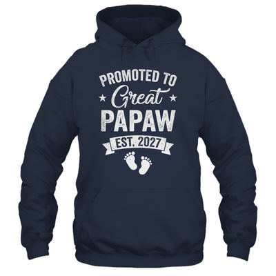 Promoted To Great Papaw Est 2027 Pregnancy Announcement Shirt & Hoodie | siriusteestore