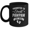 Promoted To Great Pawpaw Est 2025 Pregnancy Announcement Mug | siriusteestore