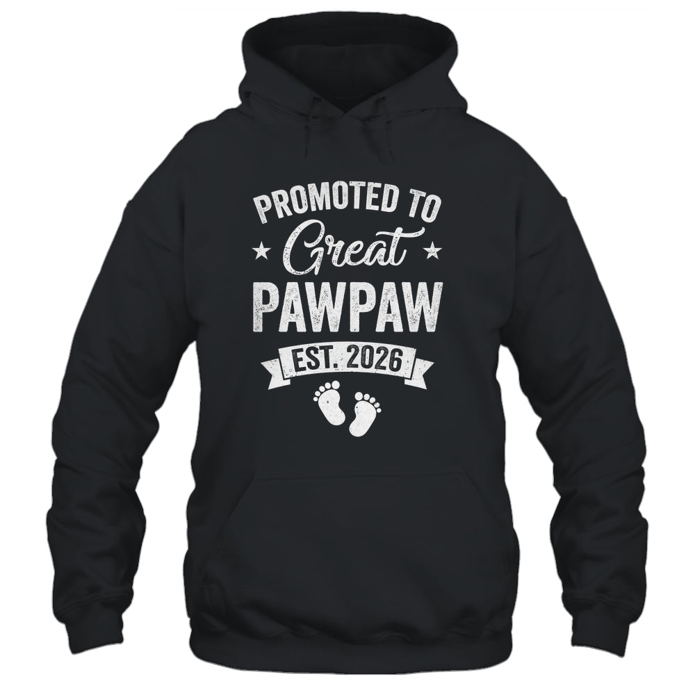 Promoted To Great Pawpaw Est 2026 Pregnancy Announcement Shirt & Hoodie | siriusteestore