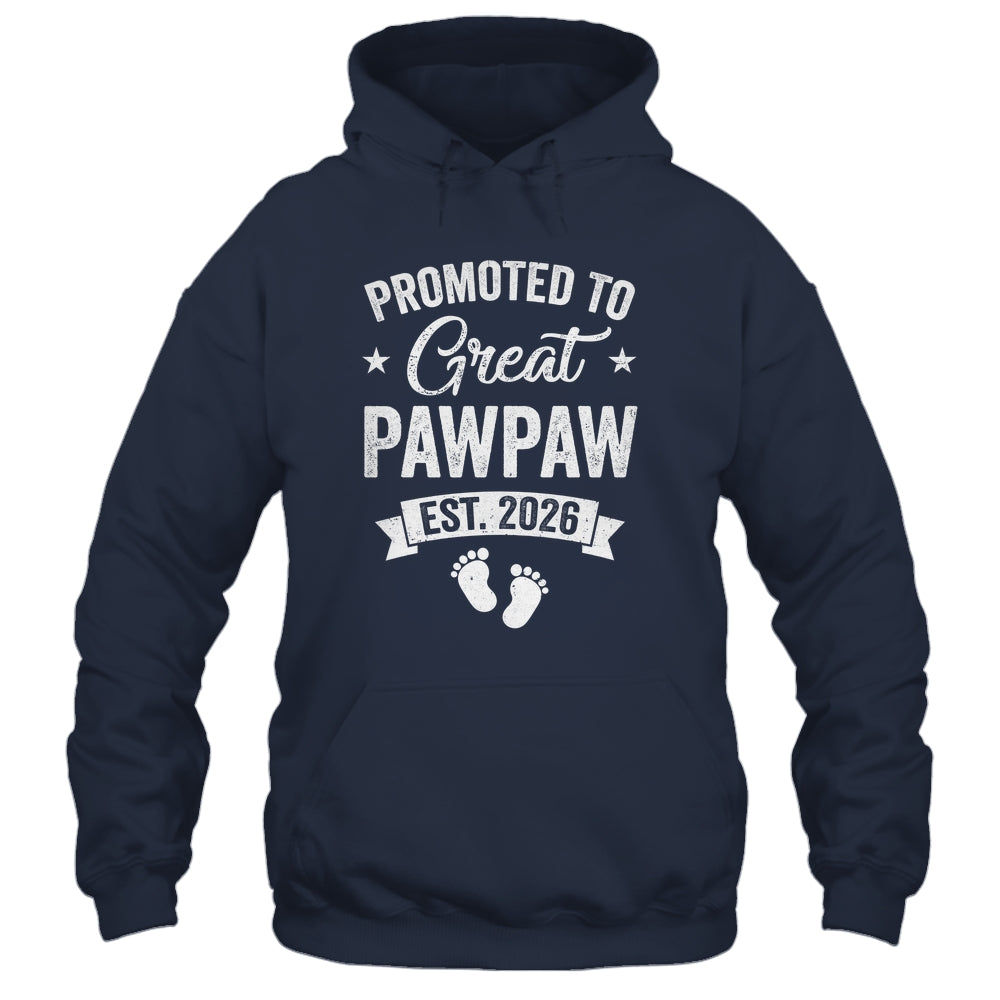 Promoted To Great Pawpaw Est 2026 Pregnancy Announcement Shirt & Hoodie | siriusteestore