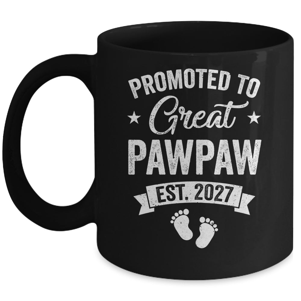 Promoted To Great Pawpaw Est 2027 Pregnancy Announcement Mug | siriusteestore