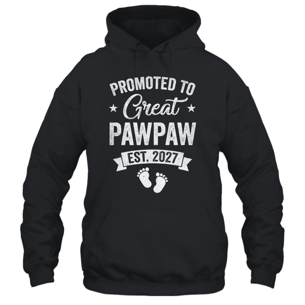 Promoted To Great Pawpaw Est 2027 Pregnancy Announcement Shirt & Hoodie | siriusteestore