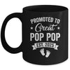 Promoted To Great Pop Pop Est 2025 Pregnancy Announcement Mug | siriusteestore