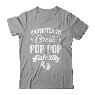 Promoted To Great Pop Pop Est 2027 Pregnancy Announcement Shirt & Hoodie | siriusteestore