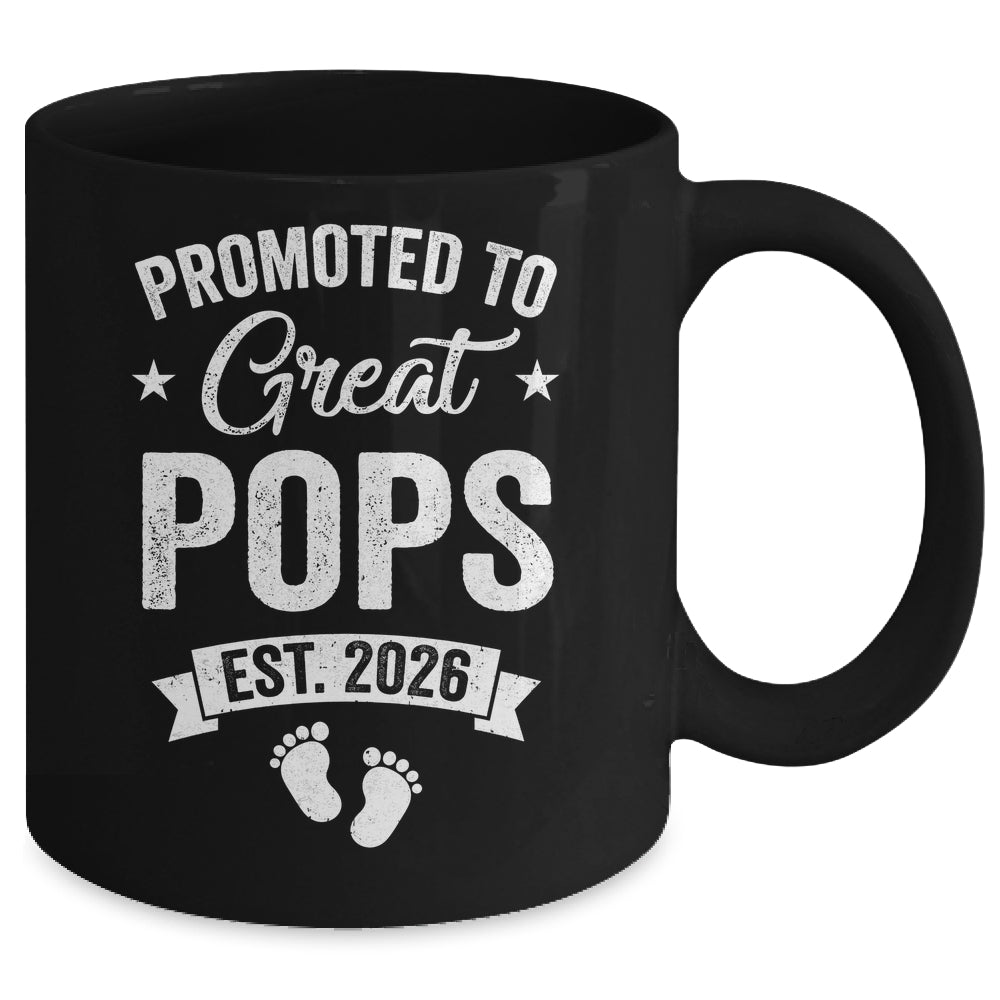 Promoted To Great Pops Est 2026 Pregnancy Announcement Mug | siriusteestore