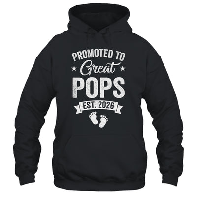 Promoted To Great Pops Est 2026 Pregnancy Announcement Shirt & Hoodie | siriusteestore