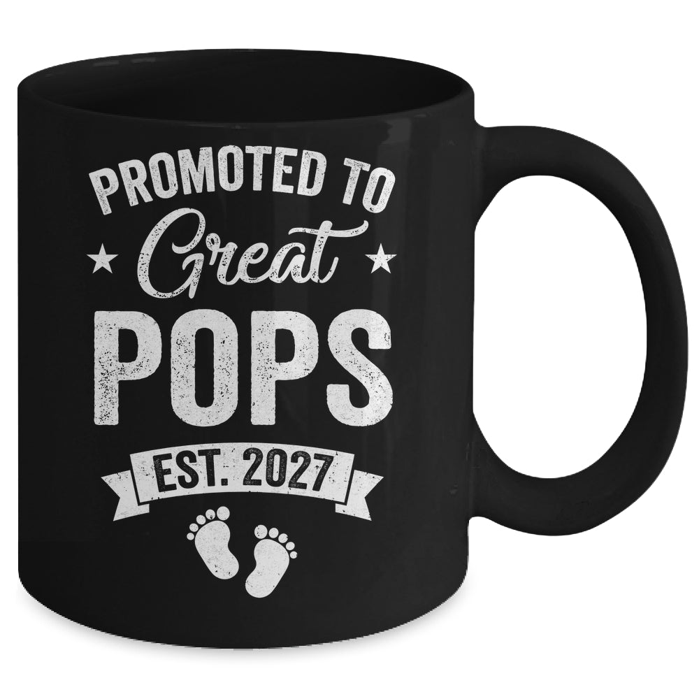 Promoted To Great Pops Est 2027 Pregnancy Announcement Mug | siriusteestore
