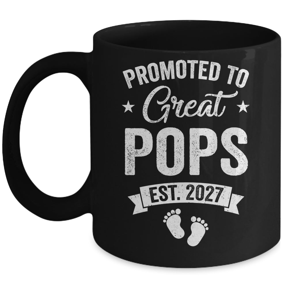 Promoted To Great Pops Est 2027 Pregnancy Announcement Mug | siriusteestore