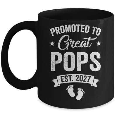 Promoted To Great Pops Est 2027 Pregnancy Announcement Mug | siriusteestore
