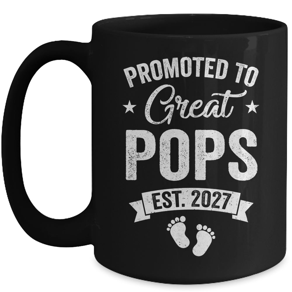 Promoted To Great Pops Est 2027 Pregnancy Announcement Mug | siriusteestore