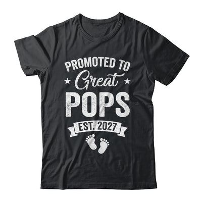 Promoted To Great Pops Est 2027 Pregnancy Announcement Shirt & Hoodie | siriusteestore