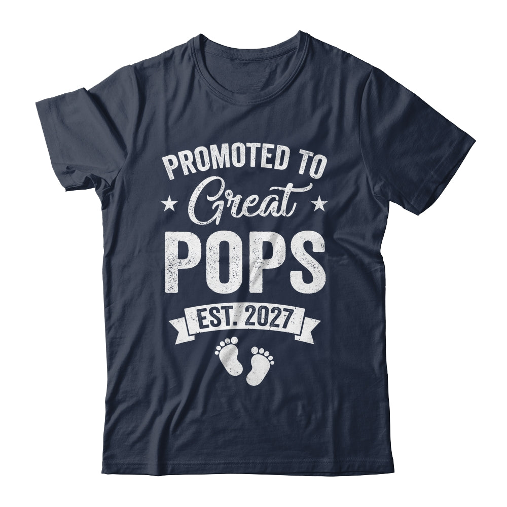 Promoted To Great Pops Est 2027 Pregnancy Announcement Shirt & Hoodie | siriusteestore