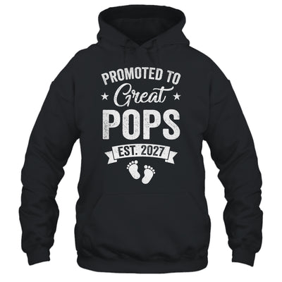 Promoted To Great Pops Est 2027 Pregnancy Announcement Shirt & Hoodie | siriusteestore