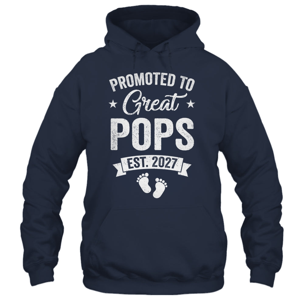Promoted To Great Pops Est 2027 Pregnancy Announcement Shirt & Hoodie | siriusteestore