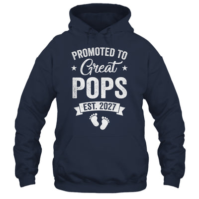 Promoted To Great Pops Est 2027 Pregnancy Announcement Shirt & Hoodie | siriusteestore