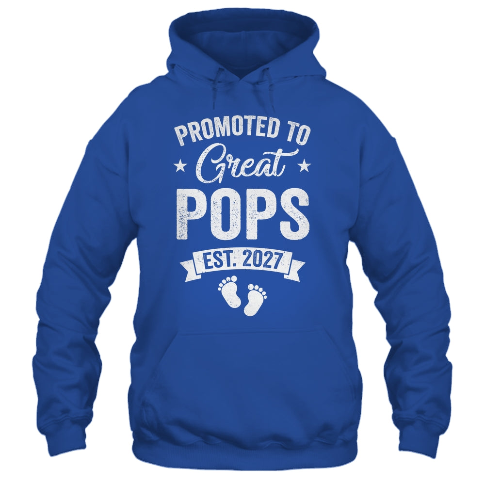 Promoted To Great Pops Est 2027 Pregnancy Announcement Shirt & Hoodie | siriusteestore