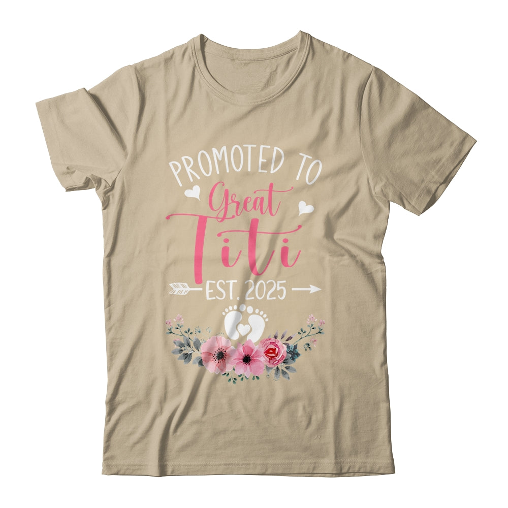 Promoted To Great Titi Est 2025 Mothers Day Shirt & Tank Top | siriusteestore