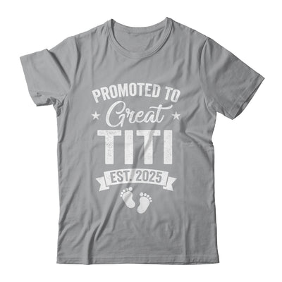 Promoted To Great Titi Est 2025 Pregnancy Announcement Shirt & Tank Top | siriusteestore
