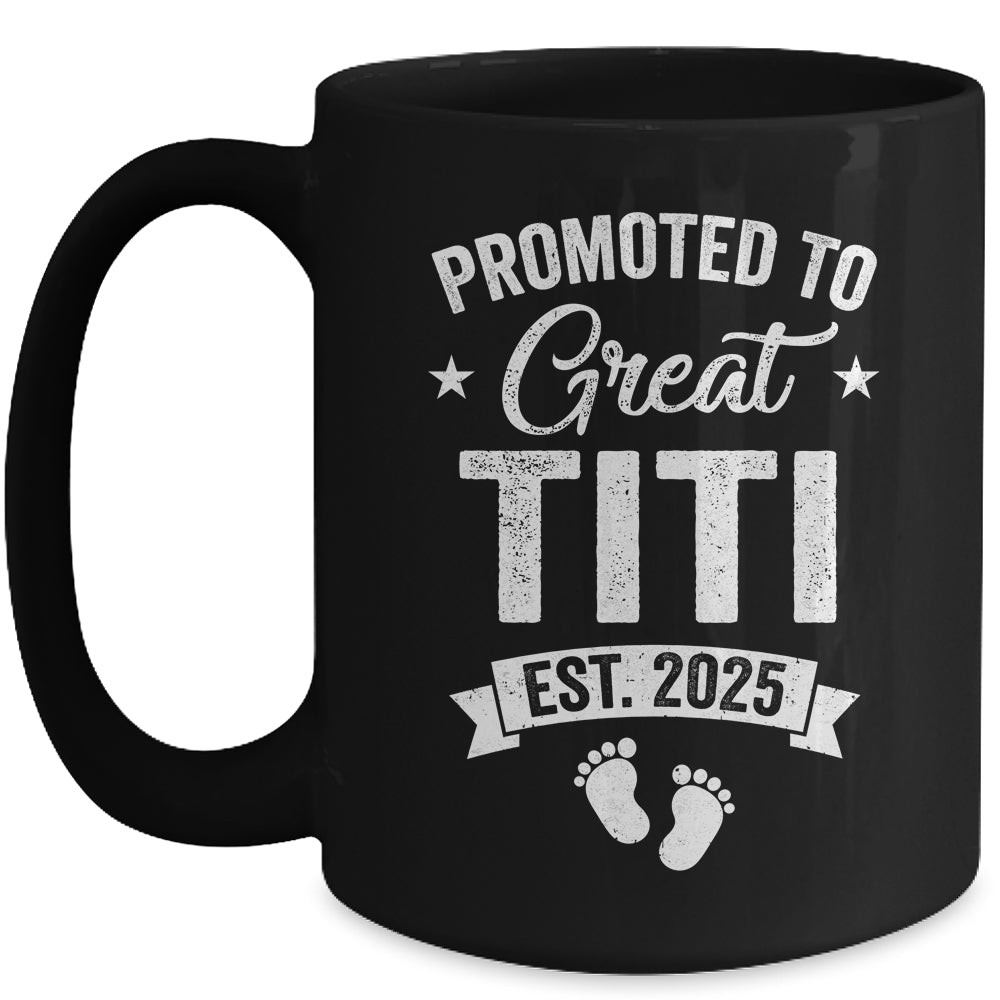 Promoted To Great Titi Est 2025 Pregnancy Announcement Mug | siriusteestore