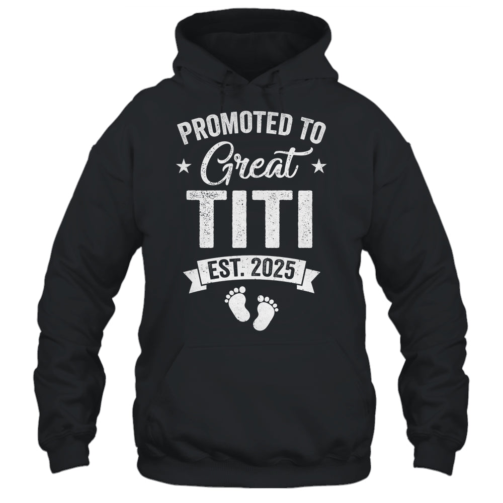 Promoted To Great Titi Est 2025 Pregnancy Announcement Shirt & Tank Top | siriusteestore