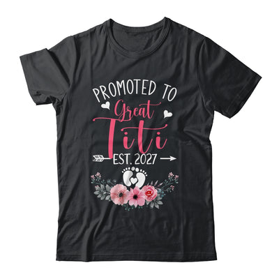 Promoted To Great Titi Est 2027 Mothers Day Shirt & Tank Top | siriusteestore