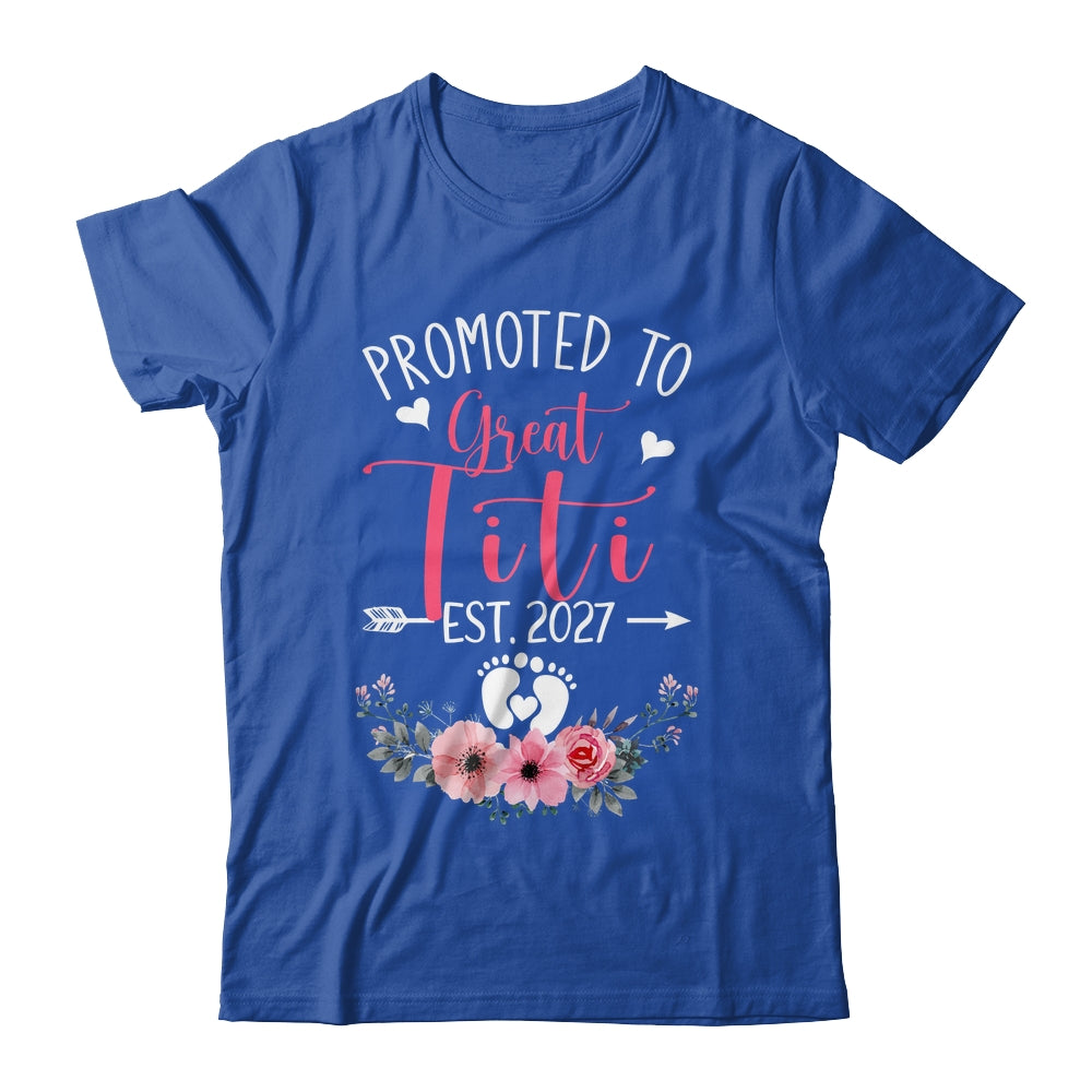 Promoted To Great Titi Est 2027 Mothers Day Shirt & Tank Top | siriusteestore