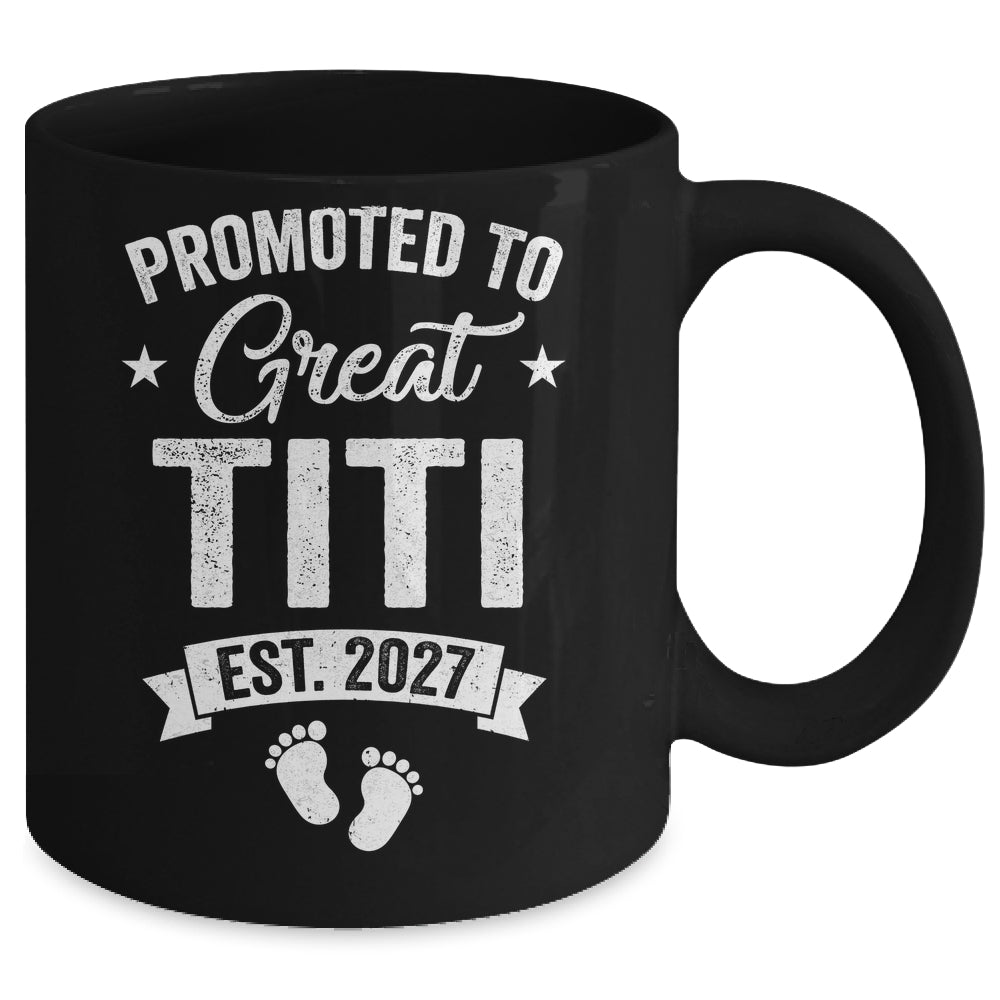 Promoted To Great Titi Est 2027 Pregnancy Announcement Mug | siriusteestore