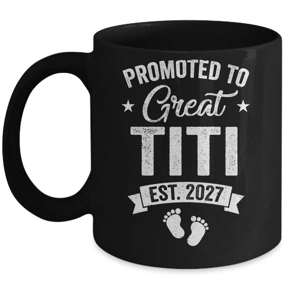 Promoted To Great Titi Est 2027 Pregnancy Announcement Mug | siriusteestore