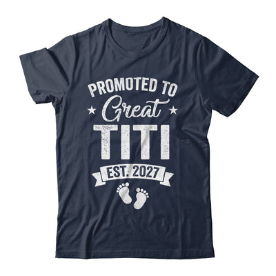 Promoted To Great Titi Est 2027 Pregnancy Announcement Shirt & Tank Top | siriusteestore