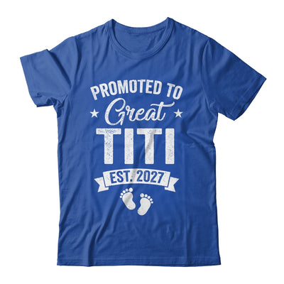 Promoted To Great Titi Est 2027 Pregnancy Announcement Shirt & Tank Top | siriusteestore