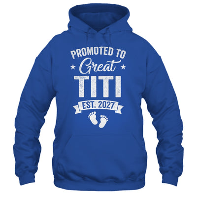 Promoted To Great Titi Est 2027 Pregnancy Announcement Shirt & Tank Top | siriusteestore
