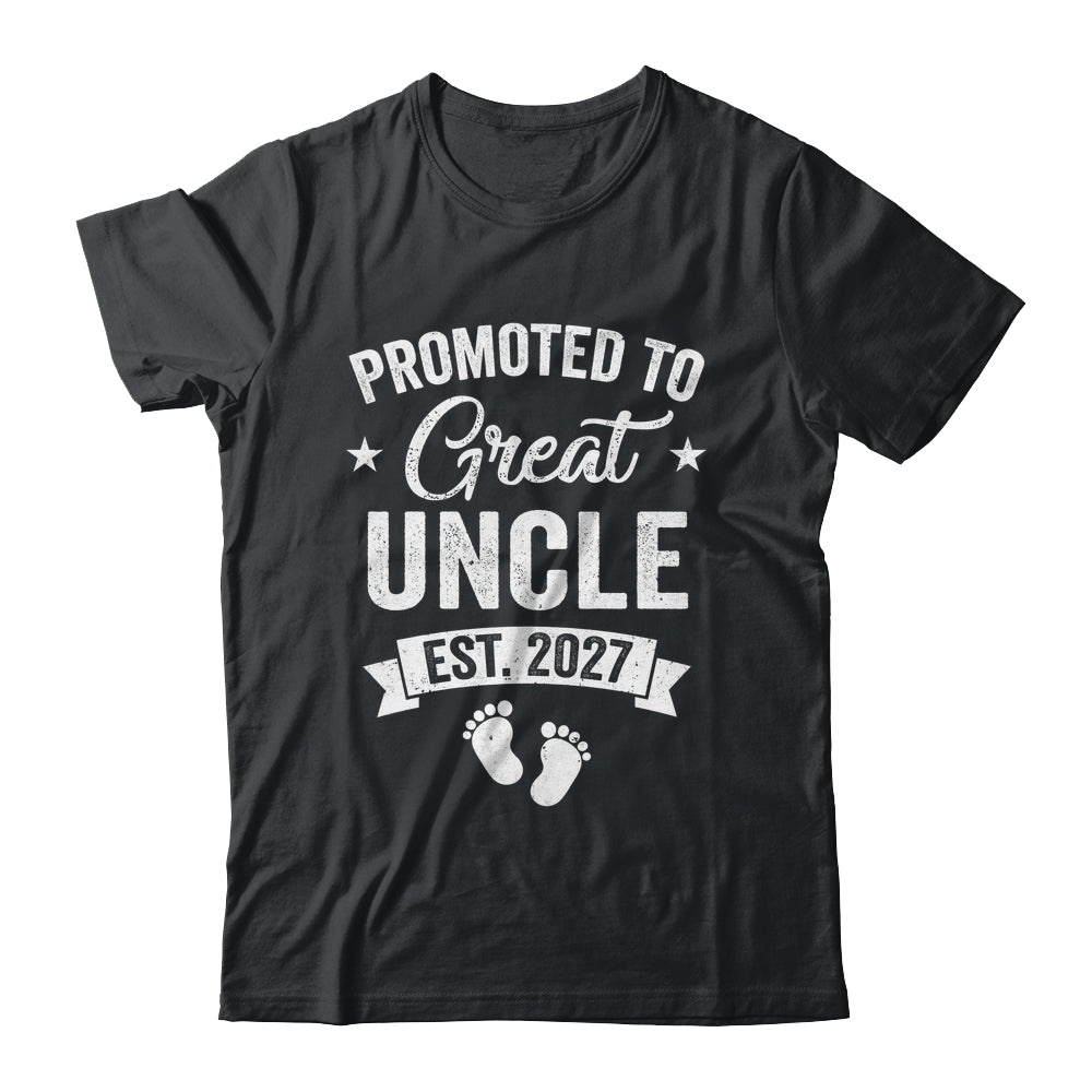 Promoted To Great Uncle Est 2027 Pregnancy Announcement Shirt & Tank Top | siriusteestore