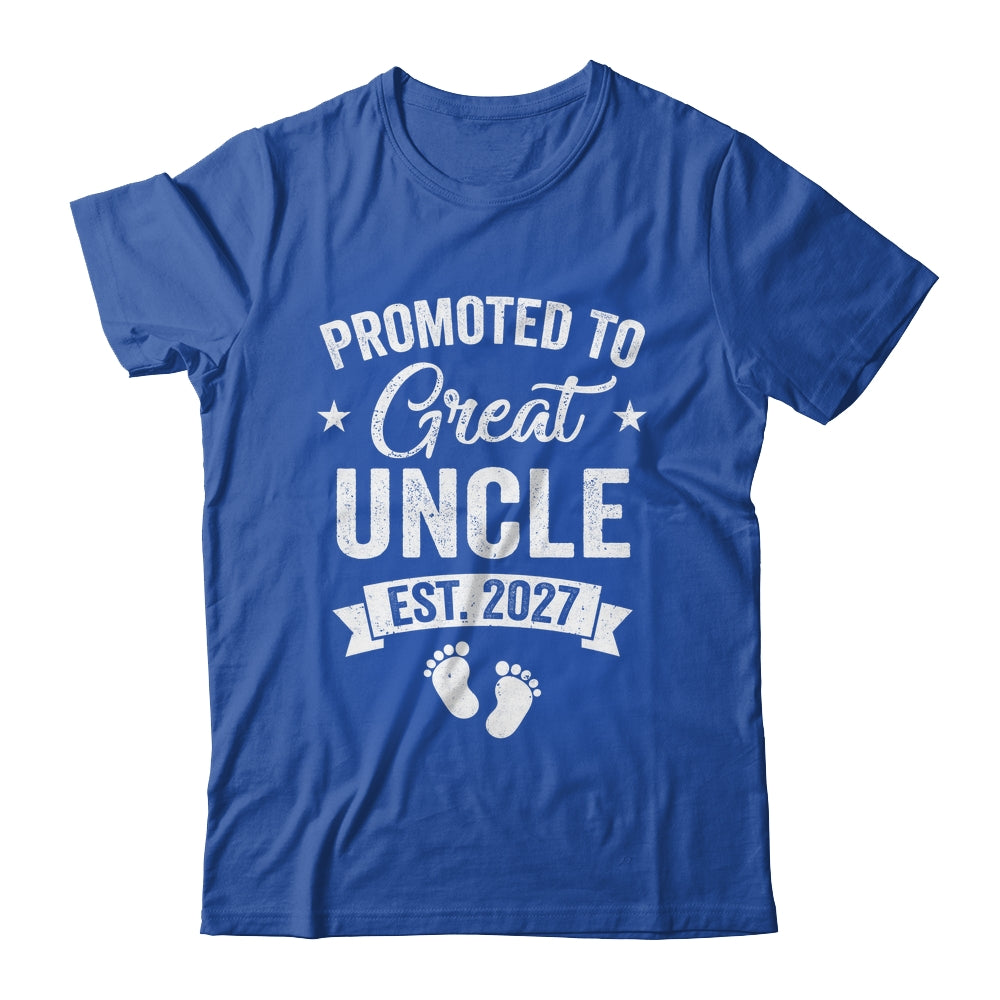 Promoted To Great Uncle Est 2027 Pregnancy Announcement Shirt & Tank Top | siriusteestore