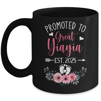 Promoted To Great Yiayia Est 2025 Mothers Day Mug | siriusteestore