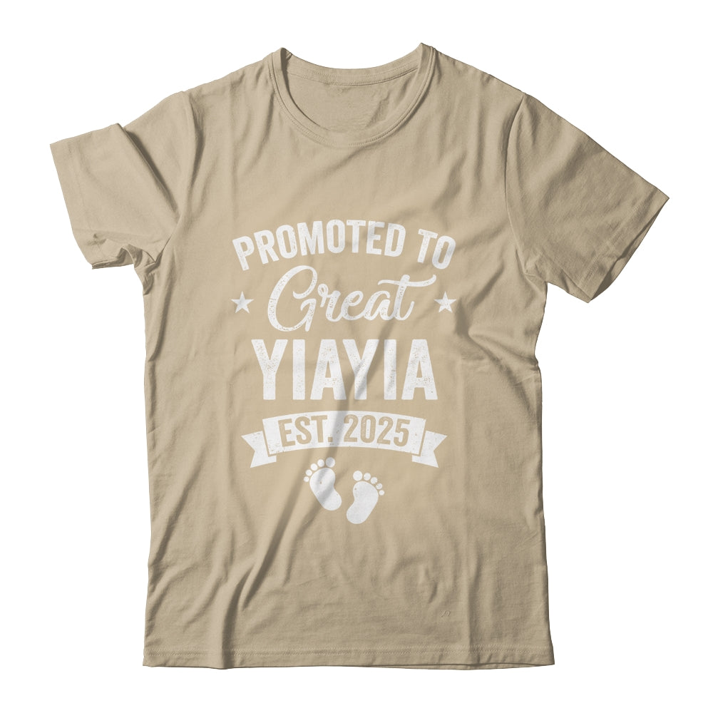 Promoted To Great Yiayia Est 2025 Pregnancy Announcement Shirt & Tank Top | siriusteestore