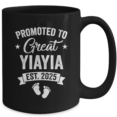 Promoted To Great Yiayia Est 2025 Pregnancy Announcement Mug | siriusteestore