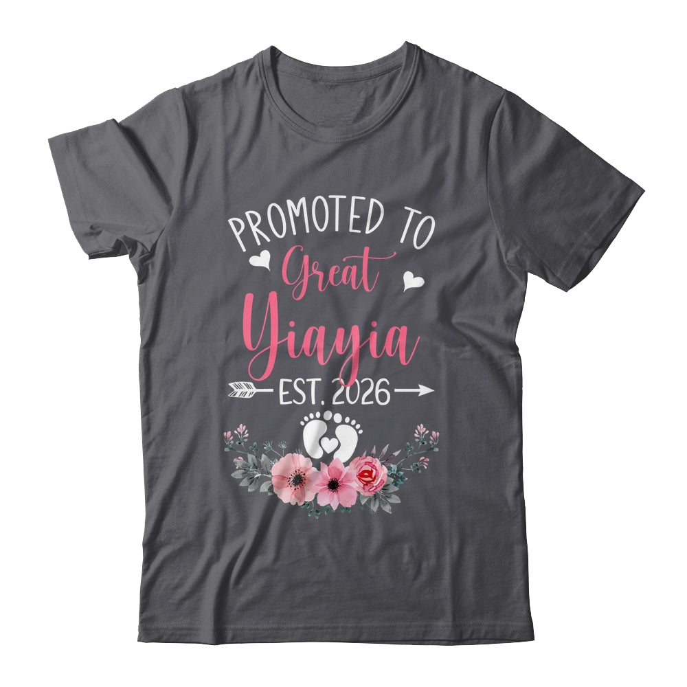 Promoted To Great Yiayia Est 2026 Mothers Day Shirt & Tank Top | siriusteestore