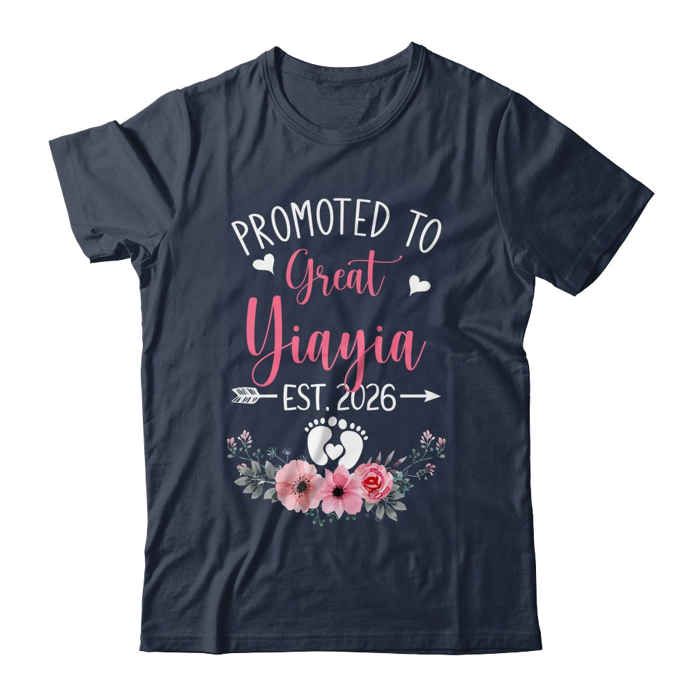 Promoted To Great Yiayia Est 2026 Mothers Day Shirt & Tank Top | siriusteestore