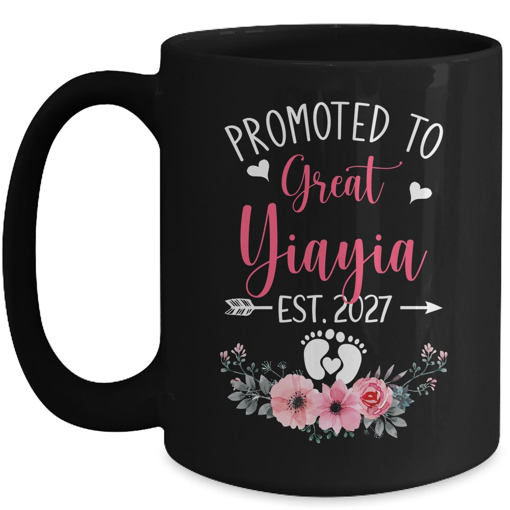 Promoted To Great Yiayia Est 2027 Mothers Day Mug | siriusteestore