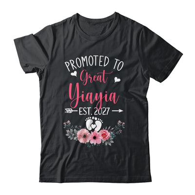 Promoted To Great Yiayia Est 2027 Mothers Day Shirt & Tank Top | siriusteestore