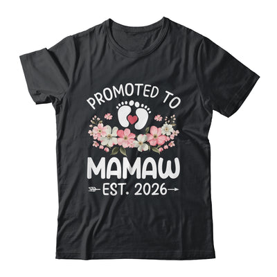 Promoted To Mamaw 2026 First Time Floral New Mamaw Shirt & Hoodie | siriusteestore