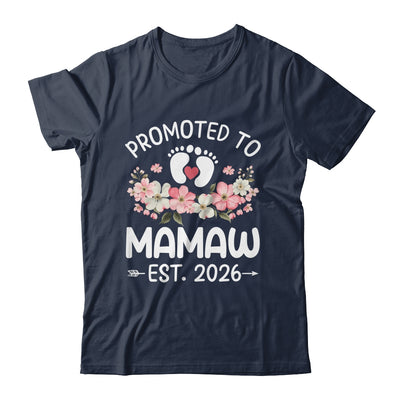 Promoted To Mamaw 2026 First Time Floral New Mamaw Shirt & Hoodie | siriusteestore